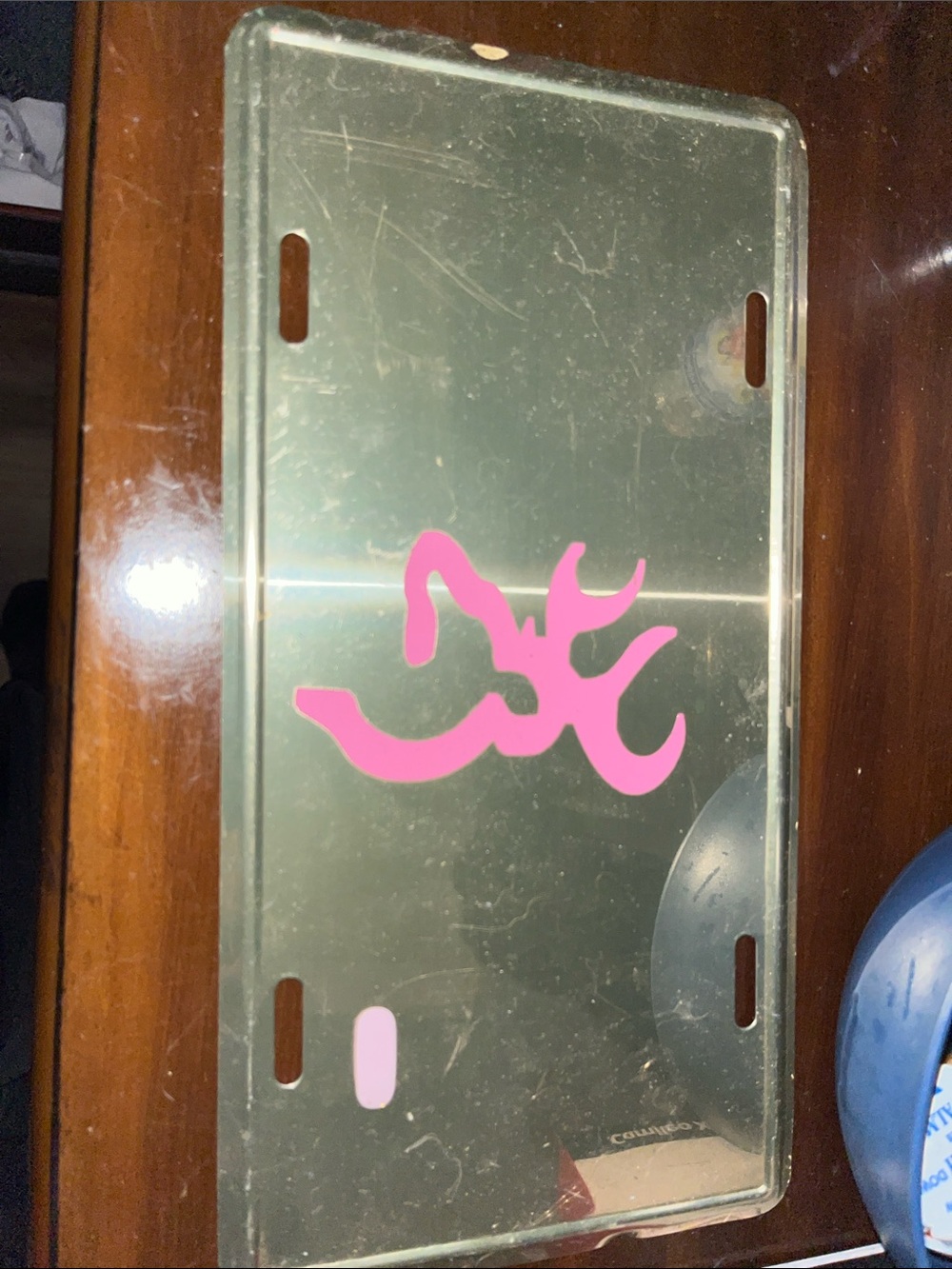Pink Script Wall Decor Mirror Accent - Unbranded
